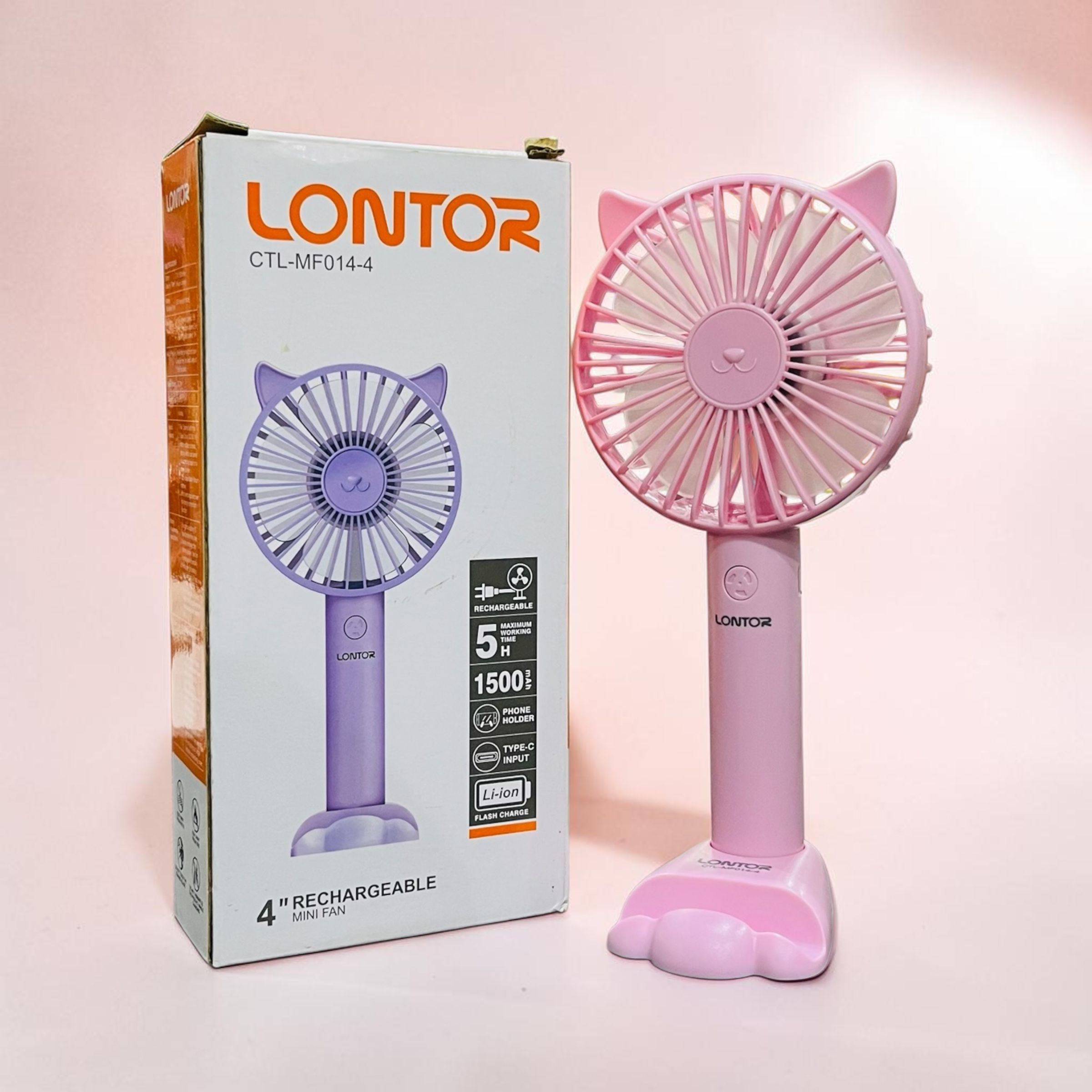 LONTOR CTL-MF014-4 RECHARGEABLE MINI FAN 
